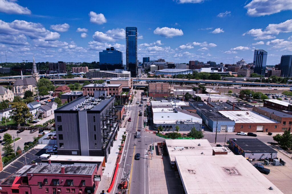 Grand Rapids Drone Photo of Bridge St
